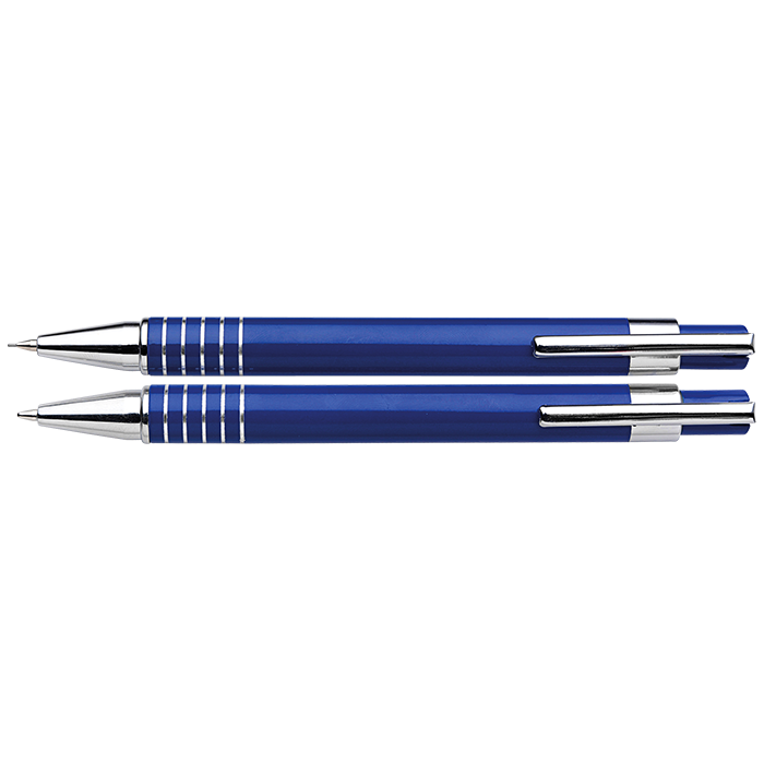 Lacquered Barrel Matching Ballpoint Pen and Clutch Pencil Set