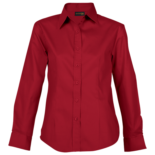 Brushed Cotton Twill Blouse Long Sleeve Ladies