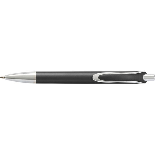 Coloured Barrel Ballpoint Pen with Silver Tip and Clip