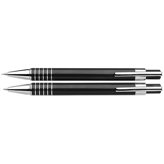 Lacquered Barrel Matching Ballpoint Pen and Clutch Pencil Set