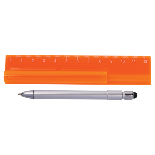 Translucent Ruler with Stylus Pen