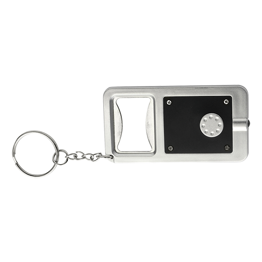 Keychain with Bottle Opener and LED Light