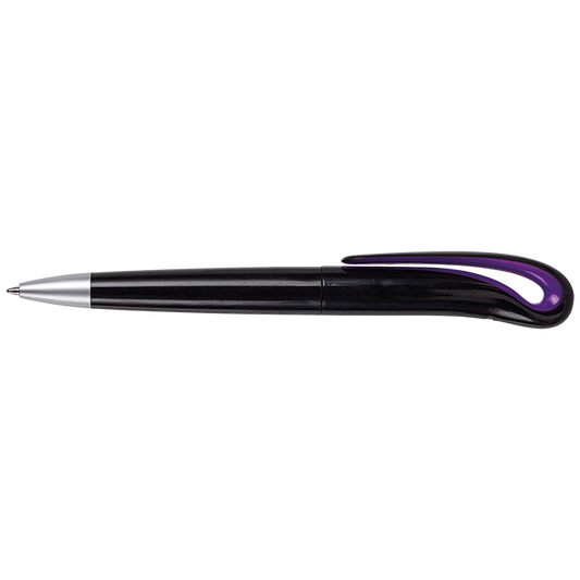Swan Neck Design Ballpoint Pen with Black Barrel