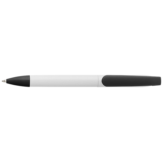 Twist Action Ballpoint Pen With White Barrel